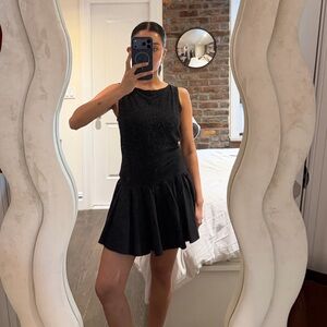 Black Drop Waist MiniDress